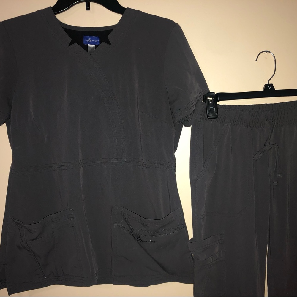 Sapphire Gray Scrub Set